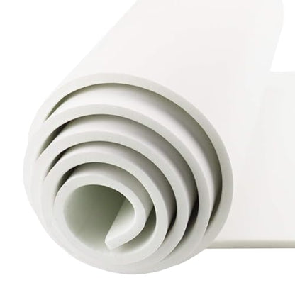 DGSL Foam Insulation Neoprene Sheets with Adhesive, 12''W x 118''L x 1/2''T | Weatherproof Soundproof Padding for Automotive, Multi-Function Soundproof Large Closed Cell Neoprene Rubber Roll, White - color: White, size: 12 in x 118 in x 1/2 Inch