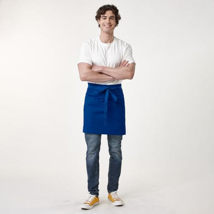 Waist Apron for Men Server Bistro Half 4251BY - color: Royal, size: 1 Pack