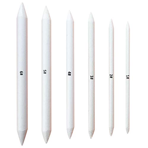 6 PCS Blending Stumps and Tortillions, Sketch Drawing Tools | Paper Art Blenders for Student Sketch Drawing