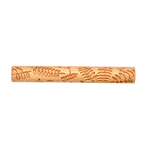 MKM Pottery Tools Wood Twig Rollers for Clay (TW-10 Fern Leaves 1) - color: TW-10 Fern Leaves 1