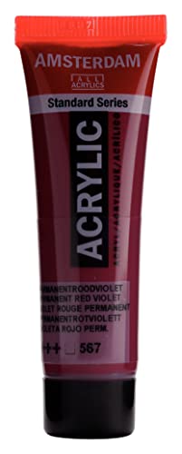 Amsterdam Standard Series Acrylic Tube 20ml Permanent Red Violet 567 (17045670) - color: Permanent Red Violet, size: 1 Count (Pack of 1)