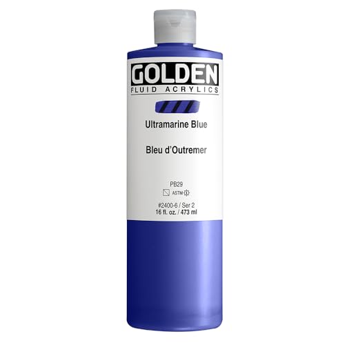 Golden Fluid Acrylic, 16 ounce bottle Ultra Blue