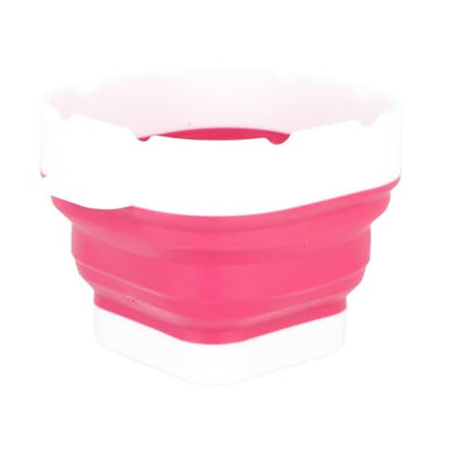Paint Brush Washer,Collapsible Portable Silicone Paint Brush Washing Bucket Painting Brush Cleaning Water Cup Paint Brush Basin Cleaner for Acrylic Watercolor Painting (Red) - color: Red