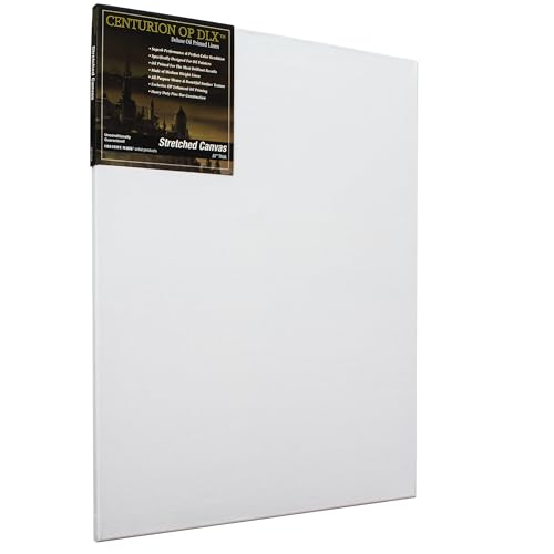 Centurion Deluxe Professional Oil Primed Linen Stretched Canvas, 11oz Linen, 8x10 - Box of 6, 0.67" Deep Canvases, Kiln-Dried Stretchers, Back Stapled, Premium Medium Weight Canvas for Oil Paintings - size: 8"x10"