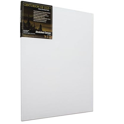 Centurion Deluxe Professional Oil Primed Linen Stretched Canvas, 11oz Linen, 8x10 - Box of 6, 0.67" Deep Canvases, Kiln-Dried Stretchers, Back Stapled, Premium Medium Weight Canvas for Oil Paintings - size: 8"x10"