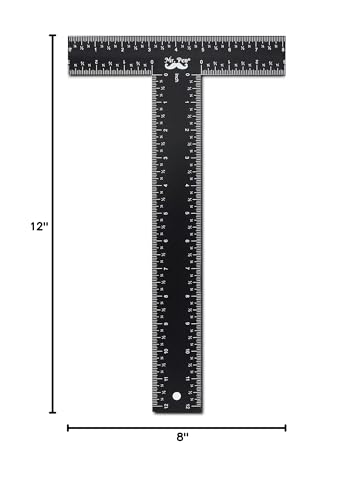 Mr. Pen - T Square, T Ruler, 12 inch Metal Ruler, T Square Ruler | Drafting Tools, Architect Ruler, Set Square, Drafting Ruler, Tsquare, Truler, Architectural Triangle, Tee Ruler, L Square - size: 12 inch