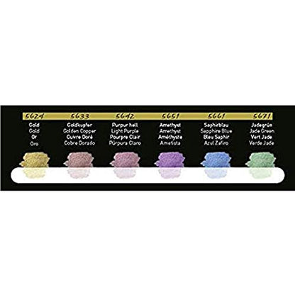FINETEC Pearlescent Watercolour Set, Pixie Dust, 6 Count - style: Ilidescence 6 Colors