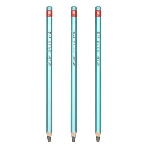 PATIKIL 14B Drawing Pencils for Sketching, Set of 6 Hexagonal Graphite Sketch Pencils Professional Sketching Art Supplies for Drawing Shading Writing Art Artists Beginners, Black - style: 14B