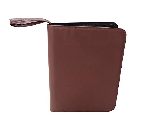 erofa 48 Fountain Pen Case, Rollerball Pen Holder PU Leather Bag Pouch Large Capacity for Your Collection - Brown - color: Brown-PU Leather