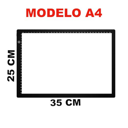 comzler A4 LED Light Board, 3 Level Dimmable Brightness USB Power Artcraft Light Table for Tracing, Light Drawing Sketch Pad for Animation, Sketching, Drawing, Stenciling, Artists - Black | Birthday Christmas Gift for Girls, Boys, Portable Doodle Neon Glo