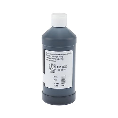 New York Central® India Ink 16oz Bottle - Make an Impact with Matte Black India Ink, Perfect for Artists, Calligraphy, Illustrations, & More! - size: 16 Fl Oz