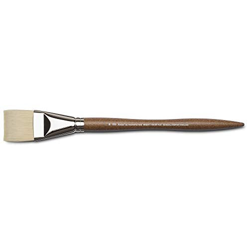 Winsor & Newton Artists' Oil Synthetic Brush, Bright #20 | Synthetic Flagged Bristles, Excellent Color Carrying Capacity, Handmade in England, For Oil Paint - style: Bright #20