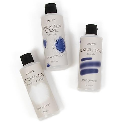 Hartem - Airbrush Thinner 200 ml (6.76 Fl Oz), Airbrush Paint Thinner with Anti-Spill Cap | Thins Paints, Increases Fluency and Delays Drying Inside the Airbrush - size: Airbrush Thinner 200ml (6.76 Fl Oz)