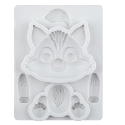 Wolf Polymer Clay Molds Wolf Woodland Animal Silicone Mold - color: Style K