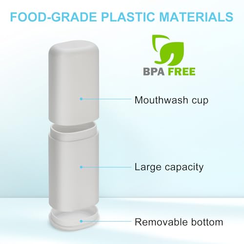Travel Toothbrush and Toothpaste Case, 2 in 1 Gray Toothbrush Holder and Rinse Cup, Large Capacity Toothbrush Cup with Cover, Portable Toothbrush Holder for Traveling, Camping, Trip - 2PCS - color: Gray