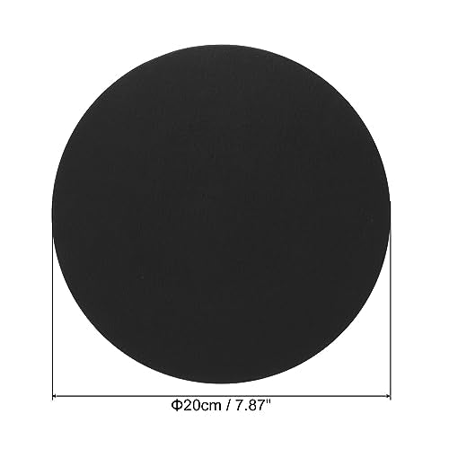 PATIKIL Paint Canvases for Painting, 2 Pack 8 Inch Round Wood Frame Stretched Blank Art Canvas Board Panels for Acrylic, Oil, Tempera Painting, Black - size: 8 Inch