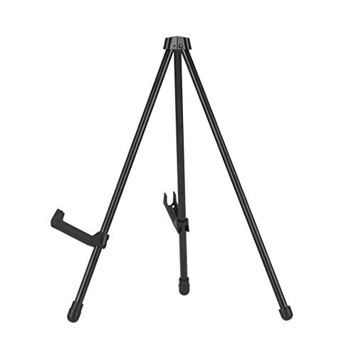 Amazon Basics Tabletop Instant Easel, Black Steel, Portable Tripod for Paintings, Signs, Posters, Adjustable Display - size: 14.37 x 1.26 x 1.26 inches