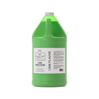 Collective Aromas Co. Lime Emulsion for Baking, Zesty Lime Flavoring Emulsion, Heat Stable Bakery Emulsion for Cakes, Cookies, Desserts & Beverage Applications, Concentrated Baking Flavor, 1 Gallon - size: Lime - 1 Gallon (128 fl oz)