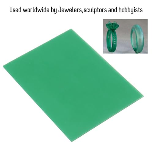 Green Jewelry Carving Wax Modeling Wax for Handmade Rings Earrings Bracelets Professional Sculpting Tool(1.2mm)
