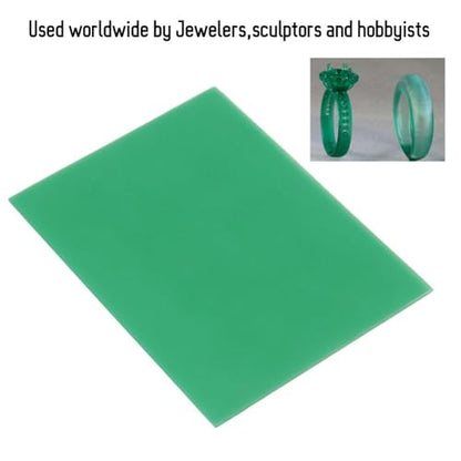 Green Jewelry Carving Wax Modeling Wax for Handmade Rings Earrings Bracelets Professional Sculpting Tool(1.2mm)