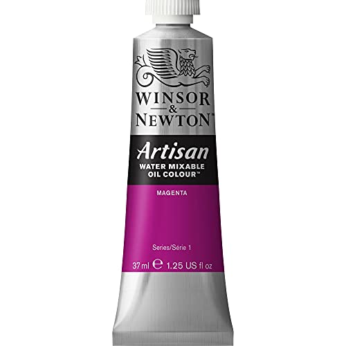 Winsor & Newton Artisan Water Mixable Oil Colour, 1.25-oz (37ml), Magenta | Clean with water; no solvents needed. Color depth, lightfastness, opacity/transparency are the same as traditional oils. - color: Magenta, style: 1.25-oz