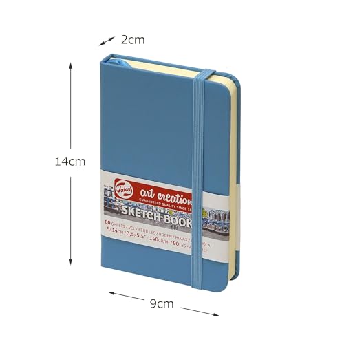 Talens Art Creation Sketchbook, Lake Blue, 80 Sheets, 3.5 x 5.5 in - color: lakeblue, size: 9×14cm