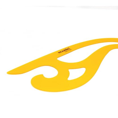 KEARING 3Pcs French Curve Ruler Set - Flexible Plastic Sewing Template | Flexible 3-piece clear PVC french curve template set. Perfect for sleeve caps, bust, waistline and neckline sewing - style: 1301S