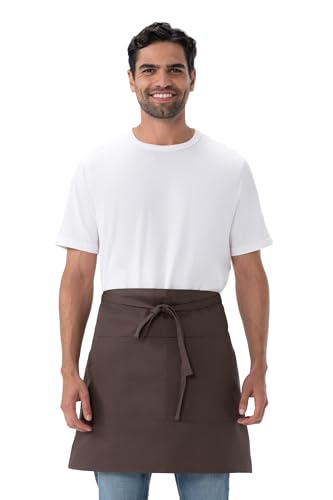 Chef Works Unisex Half Bistro Server Apron - color: Espresso