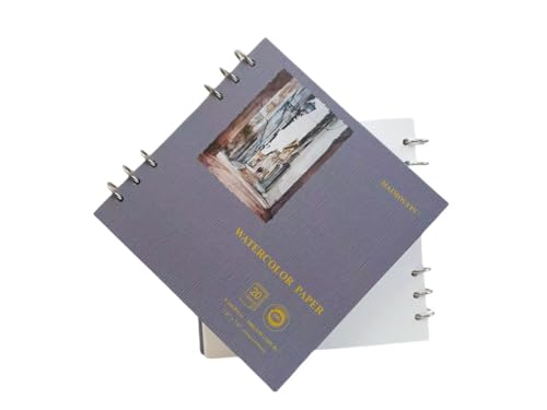 MAIMOUFIN Square Spiral Watercolor Sketchbook, 100% Cotton,Cold Press