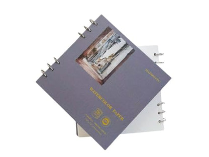 MAIMOUFIN Square Spiral Watercolor Sketchbook, 100% Cotton,Cold Press