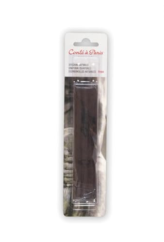 Conté à Paris Natural Charcoals, Set of 3, Round 11mm | Produces Bold Expressive Marks, Excellent For Large Scale Studies, Easy Smudging And Tonal Blending - style: 3 Count Natural Charcoal Round 11mm