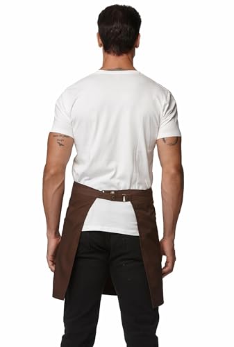 Waist Apron for Men Server Bistro Half 4251BY - color: Coffee, size: 1 Pack