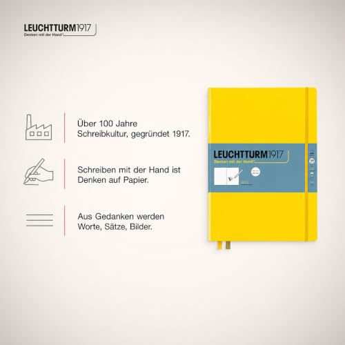 Leuchtturm1917 - Master A4 Hardcover Sketchbook (Lemon) - 112 Pages of 150g/m² Paper - color: Lemon, size: Master (A4+)