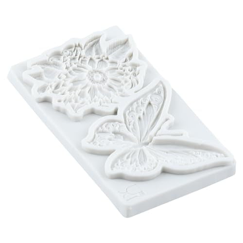 Butterfly Flower Polymer Clay Molds Butterfly Floral Silicone Mold - color: Style F