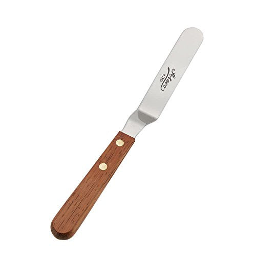 Ateco 1385 Offset Spatula with 4.5-Inch Stainless Steel Blade, Wood Handle, 4.5 Inch, natural - size: 4.5 Inch (Pack of 1)