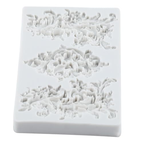 Baroque Scroll Relief Polymer Clay Molds Relief Lace Silicone Mold | Epoxy Resin Casting DIY Crafts Air Dry Polymer Crafts Supplies Clay Tools - color: Style F