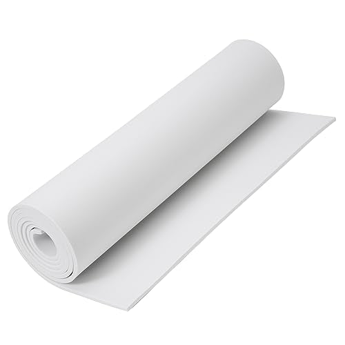 AMZQNART 5mm EVA Foam Sheets Roll 16x59in White for Cosplay DIY 90kg/m3 - color: 16×59in White, size: 5mm-Thick