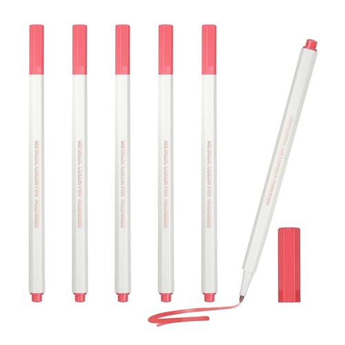 PATIKIL Metallic Marker Pens, 6Pcs Permanent Markers Medium Tip Quick Dry Paint Pen on Plastic Wood Stone Glass Canvas DIY Crafts Art Supplies for Drawing Writing Marking, Red - color: Red