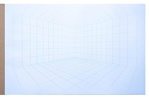Koala Tools - 40-Page Drawing Pad for 2-Point Perspective, Room Grid Sketch Pad with 3D Virtual Walls Design, Gridded Graph Paper for Interior Room Design, Industrial, Architectural 11 x 17 inches - size: 2 Point Room - 11 x 17