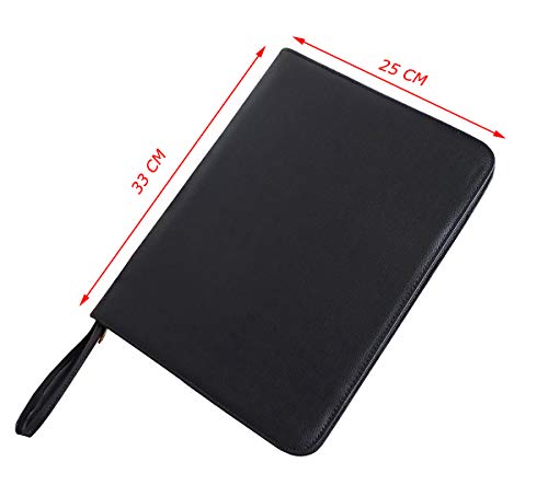 erofa 48 Fountain Pen Case PU Leather, Rollerball Pen Display Holder Bag, Pouch Large Capacity for your Collection - Black - color: Black-PU Leather
