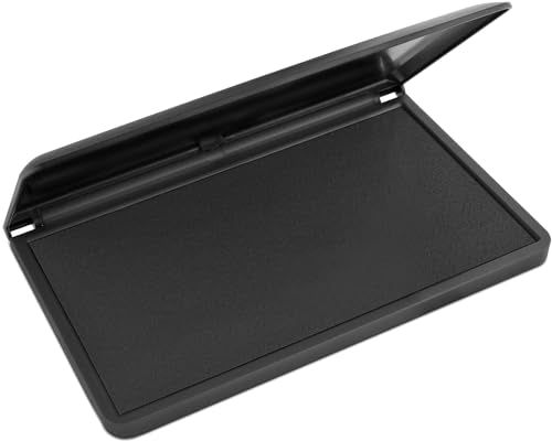 MaxMark Large Premium Black Ink Stamp Pad - 3.5" x 6.25" - Quality Felt Pad - color: Black, size: 3.5" x 6.25"