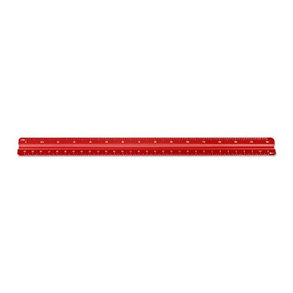 Alumicolor Aluminum Combination Solid Drafting Scale, 12IN, Red - color: Red, size: 12 Inch, style: Combination
