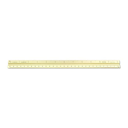 Alumicolor 3650-2 Aluminum Combination Solid Drafting Scale, 12IN, Gold - color: Gold, size: 12 Inch, style: Combination