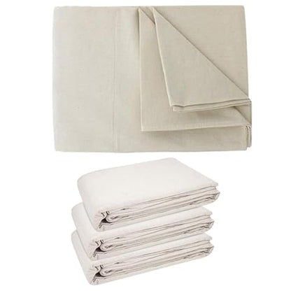Premium Cotton Canvas Drop Cloth 8 oz, 4x5 ft – Heavy Duty Reusable Painter’s Cloth for Painting, Staining, DIY Projects, Furniture & Floor Protection, Washable Dust Sheet, Indoor & Outdoor Use