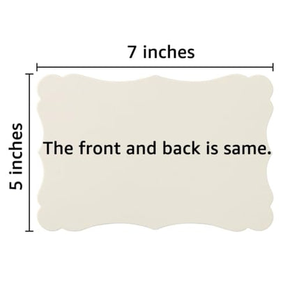 50 Pack Blank Kraft Greeting Cards, Cream, 5x7IN | Thick Cardstock Paper, For DIY Gift Cards, Menus, Baby Shower Invitations, Wedding Invitations - color: Cream, size: 5x7IN