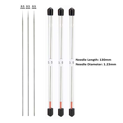 3PCS 0.5mm Airbrush Nozzles and Needles Replacement Parts with 11 in 1 Airbrush Cleaning Repair Tool for Airbrush Gun - size: 3PCS 0.5mm Nozzle and Needles/Cleaning Kit