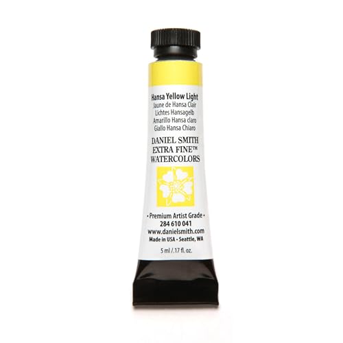Daniel Smith 284610041 Extra Fine Watercolors Tube, 5ml, Hansa Yellow Light - color: Hansa Yellow Light
