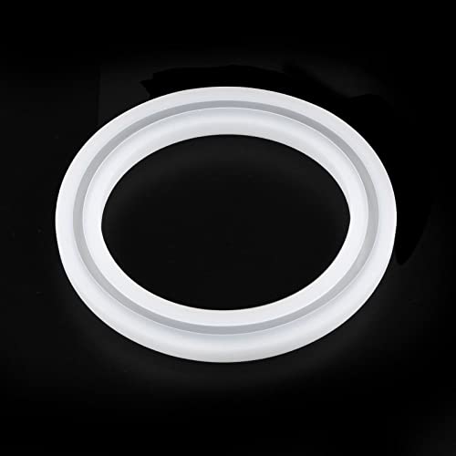 HARFINGTON Bracelet Mold Bangle Ring Mold Silicone Round Epoxy 72mm Wristlet Keychains Mold for DIY Resin Bangle Bracelet Car Key Chain Jewelry Making - size: 67mmx92mm
