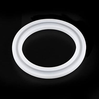 HARFINGTON Bracelet Mold Bangle Ring Mold Silicone Round Epoxy 72mm Wristlet Keychains Mold for DIY Resin Bangle Bracelet Car Key Chain Jewelry Making - size: 67mmx92mm