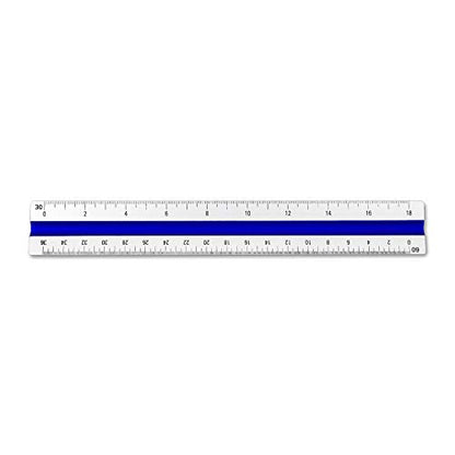 Alumicolor Aluminum Engineer Color-Coded Solid Drafting Scale, 6IN, Silver - size: 6IN, style: Engineer